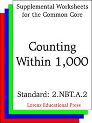 cover image of CCSS 2.NBT.A.2 Counting within 1,000